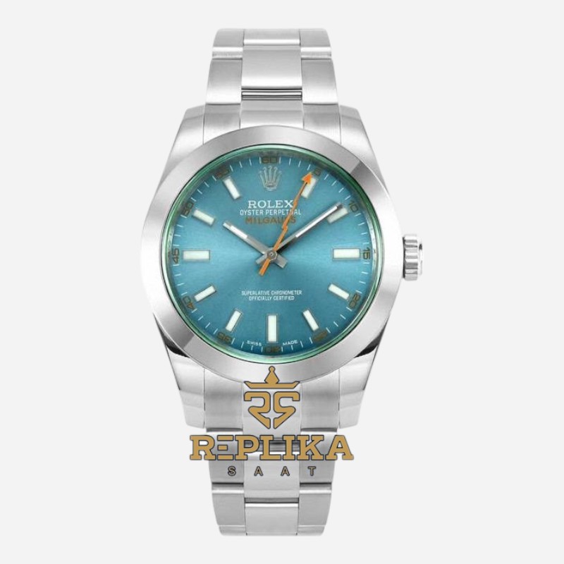 Rolex Milgauss 116400GV Z Blue VSF 40 mm 904L Çelik 3131 Super Clone ETA