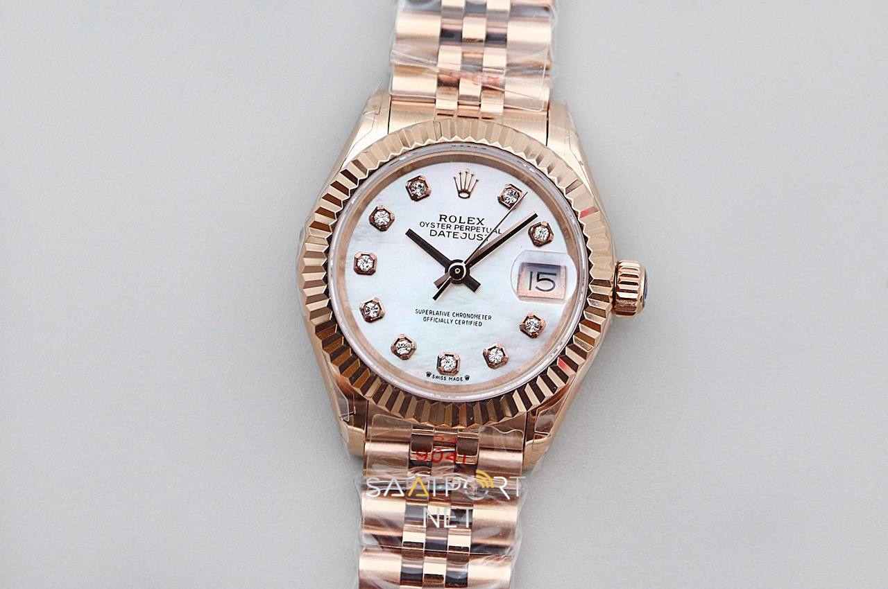 Rolex Lady Datejust 28mm Sedef Kadran Full Rose Eta