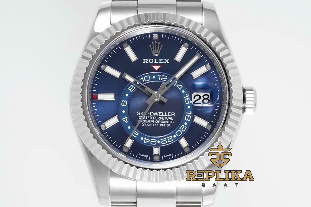 Rolex Sky Dweller 336934 Mavi Kadran 904L Oyster 9002 Super Clone ETA