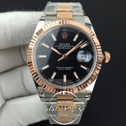 Rolex 126333 DateJust II 41mm GMF 11 Wrapped Black Sticks Dial Oyster SUPER CLON 3235 ETA