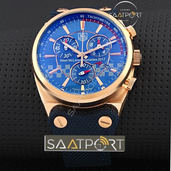 Tag Heuer Mclaren F1 Gold Kasa Mavi Kadran