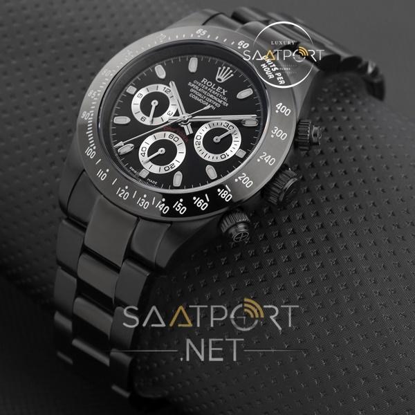 Rolex Daytona cosmograph Titan black replika saat otomatik