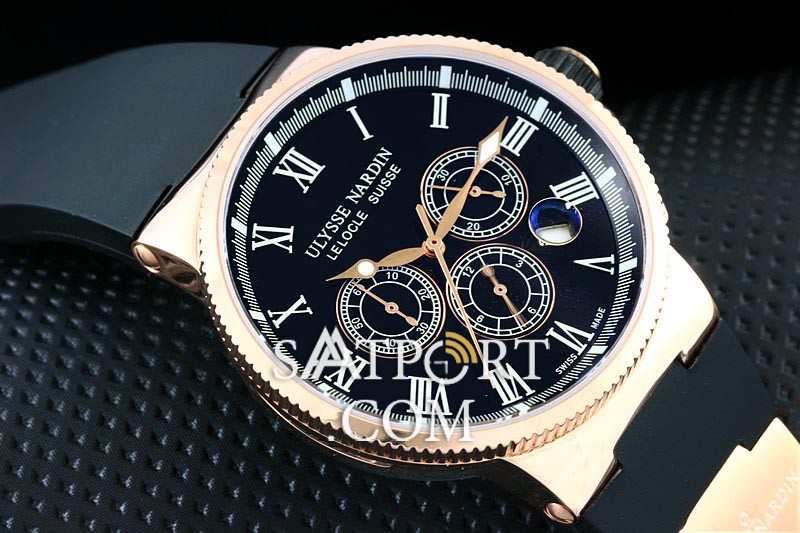 Ulysse Nardin Le Locle Siyah Gold Chronograph