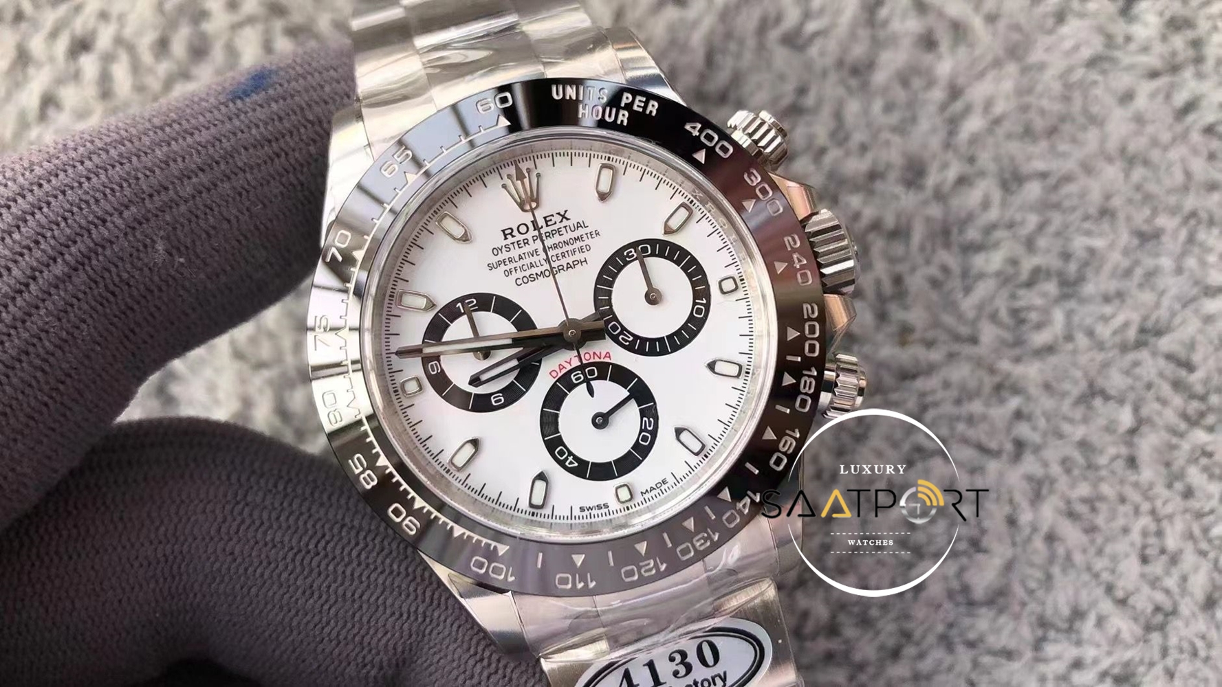 Rolex Cosmograph Daytona 116500LN Clean Factory Beyaz Kadran Oystersteel Super Plus Clone ETA