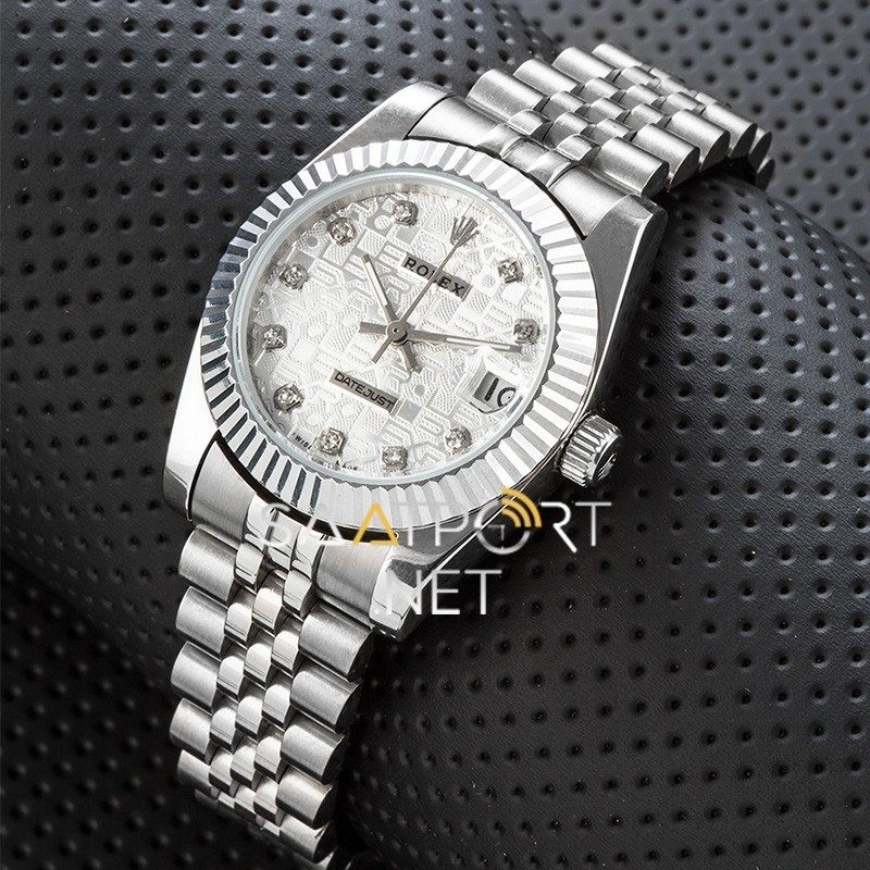 Rolex Datejust Silver Diamond Dial Jubilee