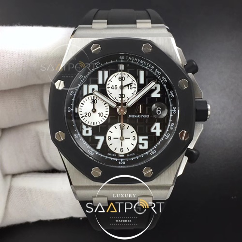 Royal Oak Offshore JF 1-1 Best Edition SS Rubberclad Black Dial on Rubber Strap A3126 V2