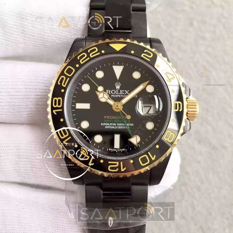 Rolex GMT-Master II Pro Hunter DLC Gold Black Ceramic 116710 ETA