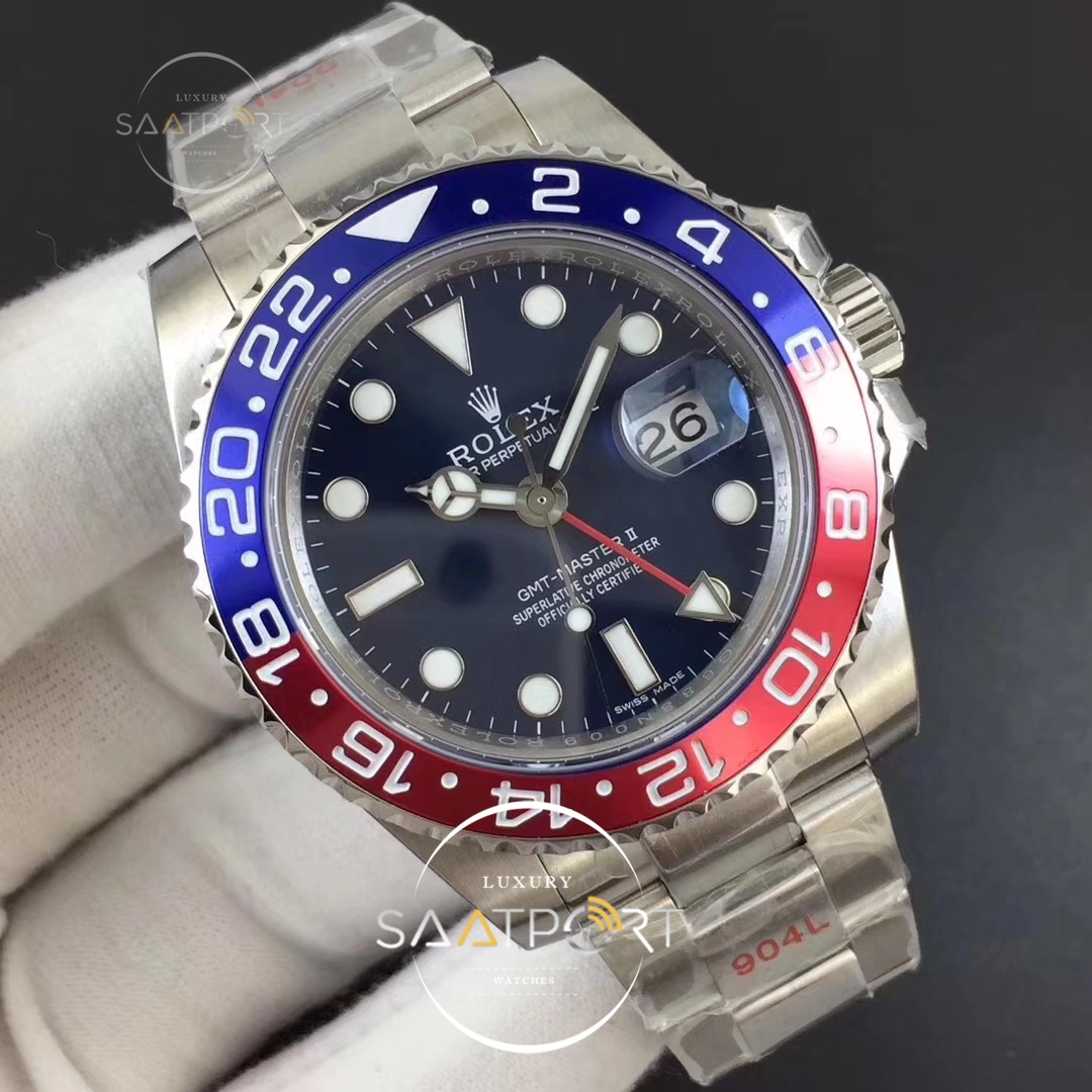 Rolex GMT Master II 116719 Real Ceramic 904L GMF Blue Dial 3186