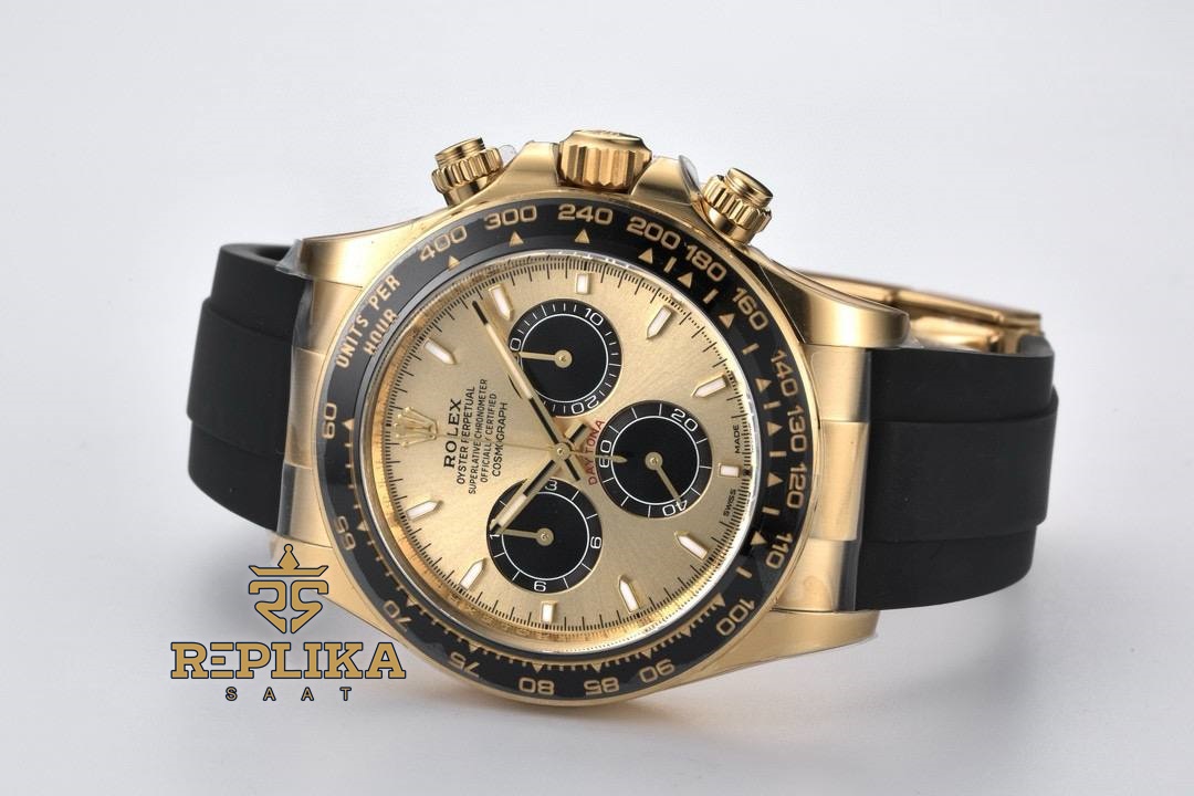Rolex Daytona 126518LN Oysterflex Gold Dial Clean 40mm 4131 Super Clone ETA