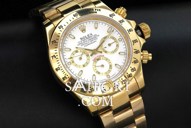 Rolex Daytona Gold Otomatik Beyaz Kadran