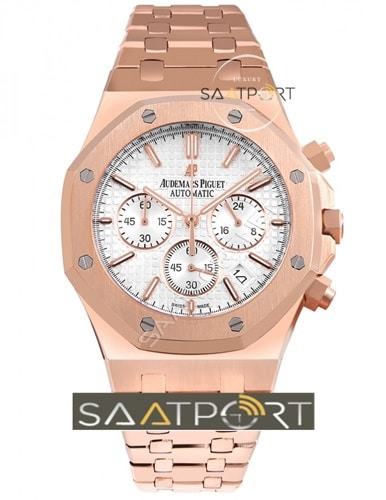 Audemars Piguet Pilli Cronometreli Rose kasa beyaz kadran