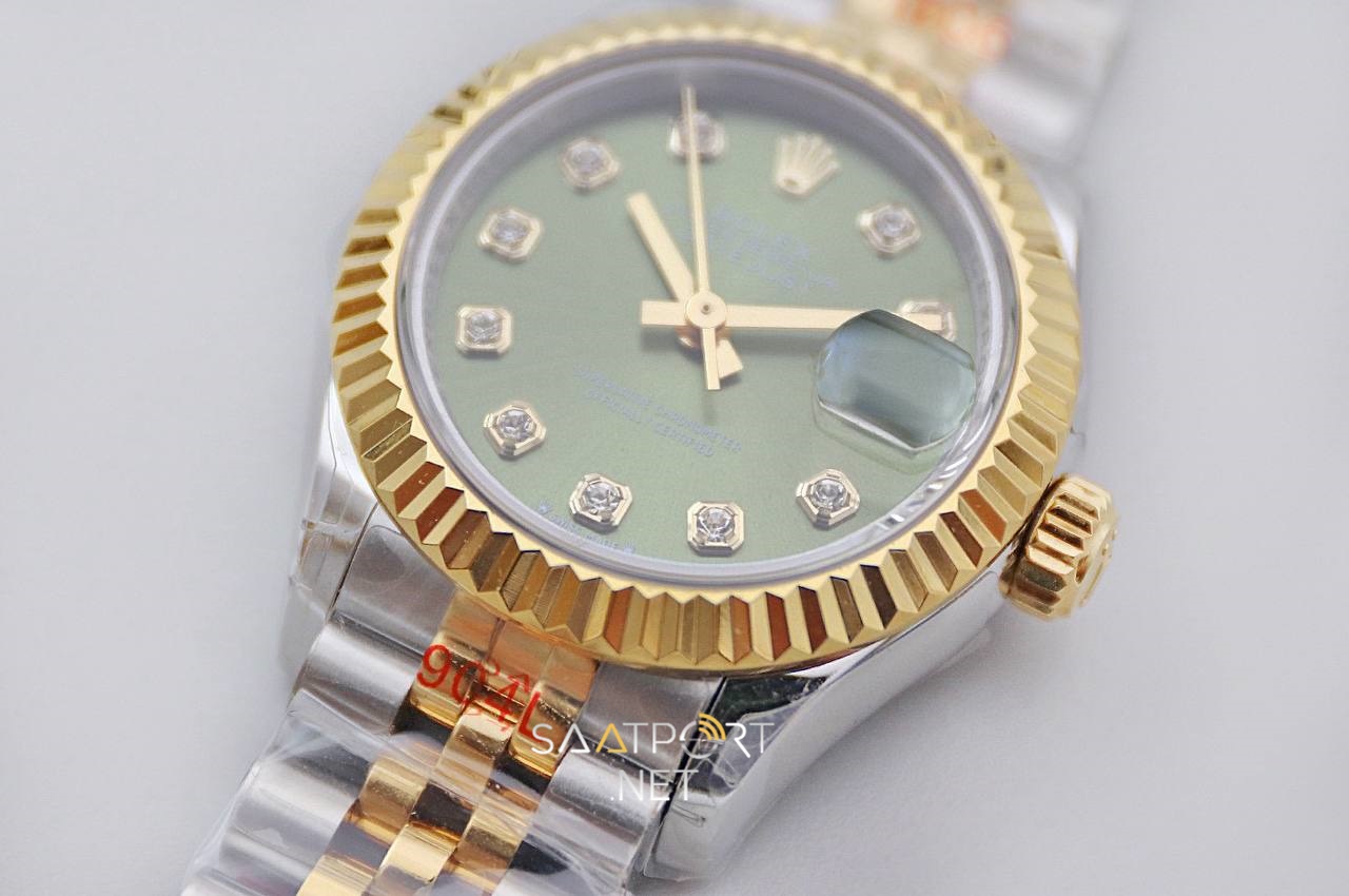 Rolex Lady Datejust 28mm Green Dial 278273 Eta