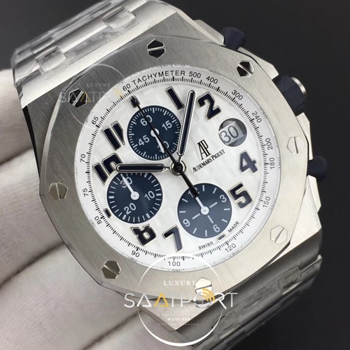 Royal Oak Offshore JF 11 Best Edition Navy on SS Bracelet A3126 V2 w Cyclops and DW Mod