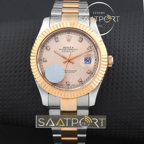 Replika Rolex Datejust Taşlı Model Rose Gold