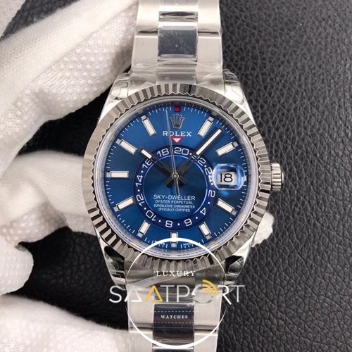 Rolex Sky-Dweller 326934 Mavi Kadran 42mm 1:1 Super Clone ETA