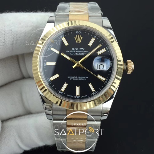 Rolex DateJust 126333 II 41mm GMF Black Sticks Dial Eta Mekanizma Super Clone 3235