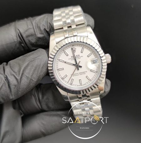 Rolex Datejust Beyaz Kadran Jubile Kordon Otomatik Mekanizma