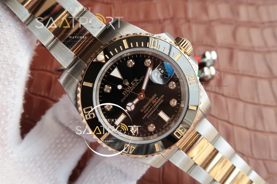 Rolex Submariner Taşlı Kadran 3135 Eta Mekanizma