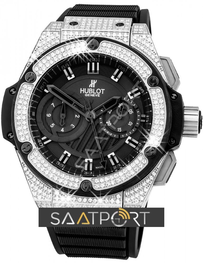 Hublot King Power Foudroyante Zirconium Baget Taşlı