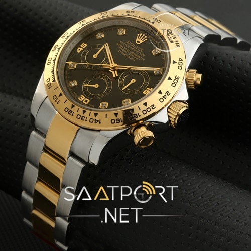 Rolex Daytona Two Tone Taşlı Otomatik Saat Modeli