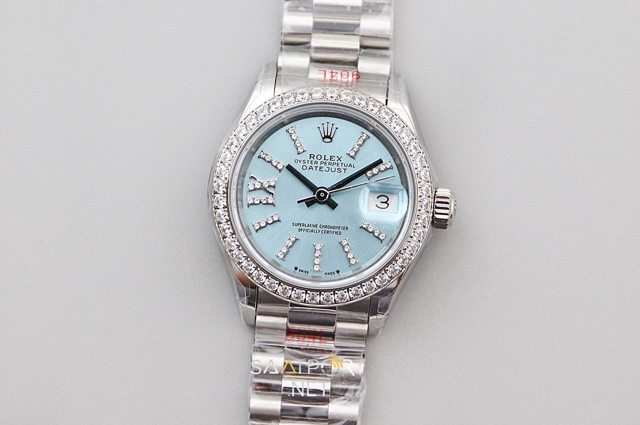 Rolex Datejust 28mm Buz Mavisi Kadran Eta