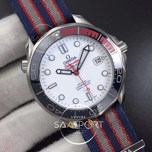 OMEGA Seamaster Diver 300M SS Commanders Watch MKF Best Edition on Nylon Strap