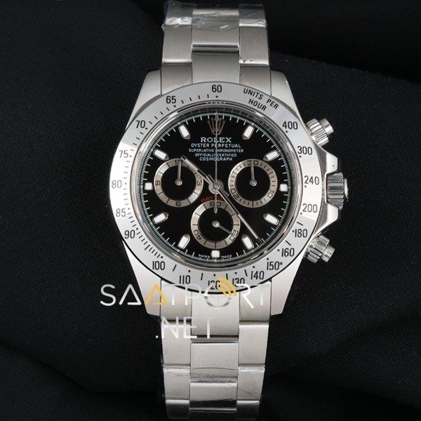 Rolex Daytona Eta 7750 Valjoux Siyah Kadran 316L Kasa