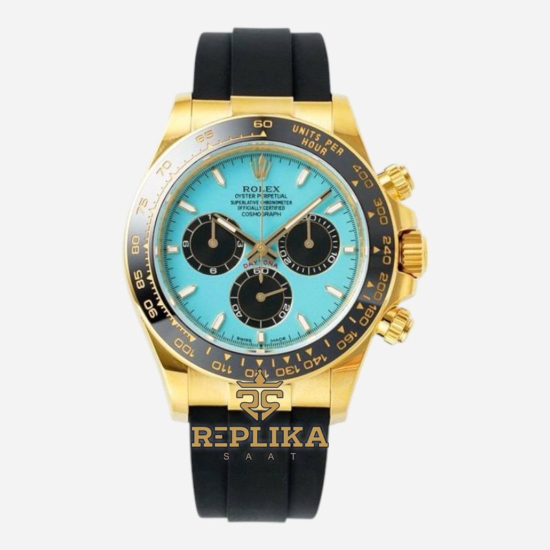 Rolex Daytona 126518LN Turkuaz Kadran 904L Gold 4131 Super Clone ETA