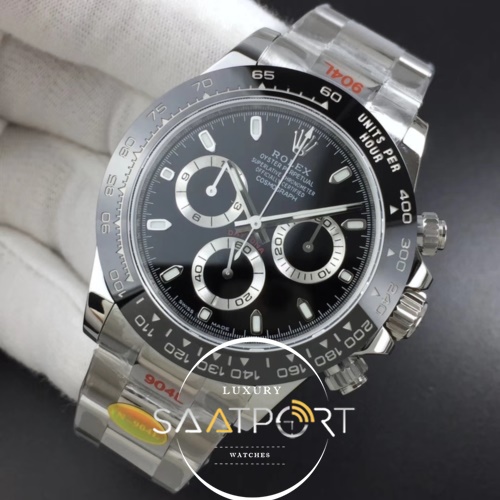 Rolex Daytona 116500 Noob Best Edition 904L Case and Bracelet Black Dial