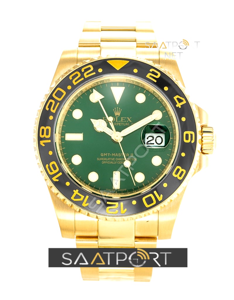 Rolex GMT Master II 116718LN Gold Green ETA 3186 ETA