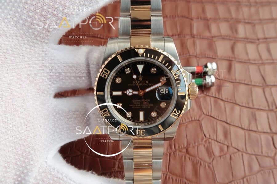 Rolex Submariner Taşlı Kadran 3135 Eta Mekanizma