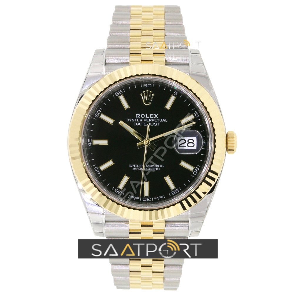 Rolex Datejust 41 Stainless Black Dial Jubilee Bracelet 126333 ETA