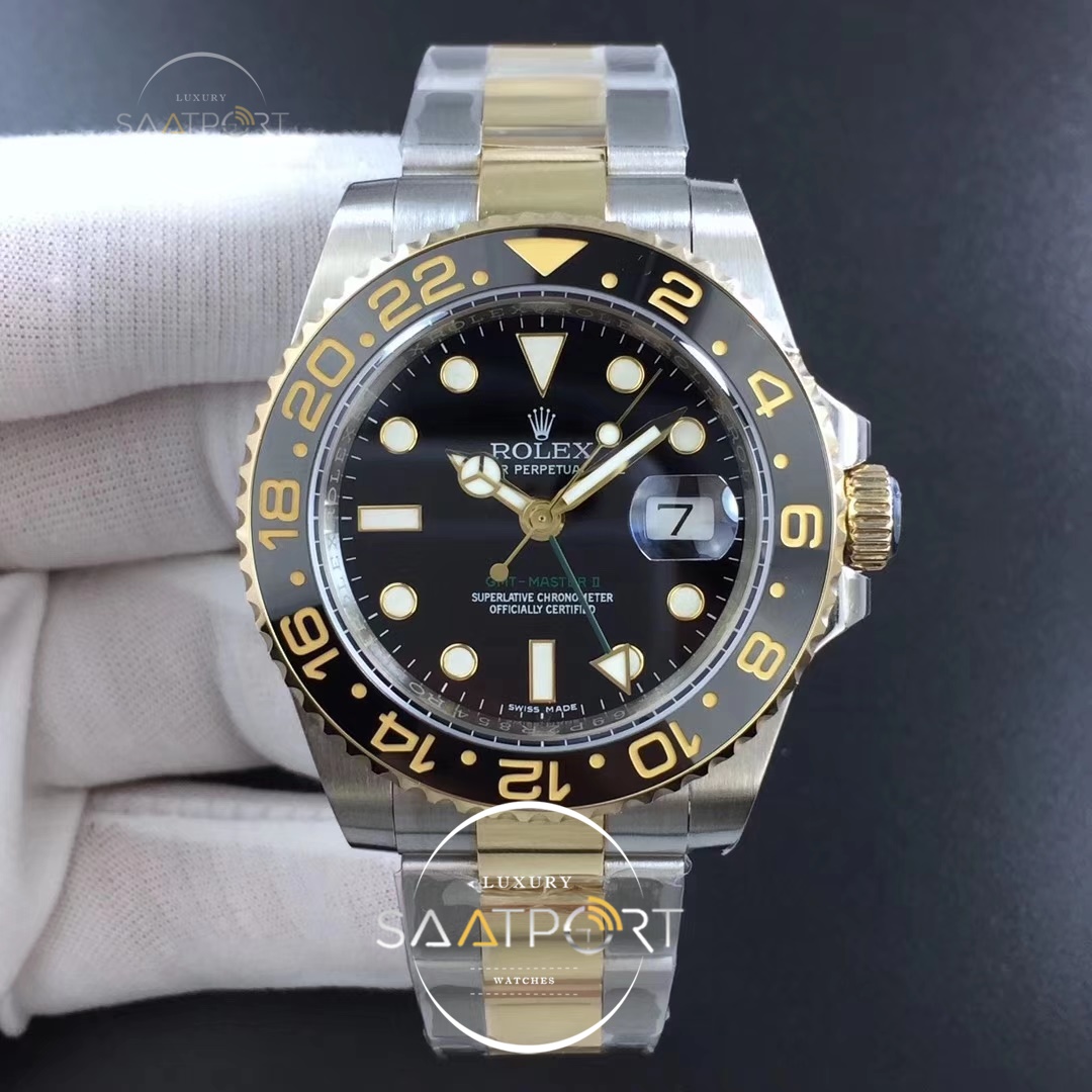 Rolex GMT-Master II 116713 LN Black Ceramic 904L Steel Noob Super Clone ETA