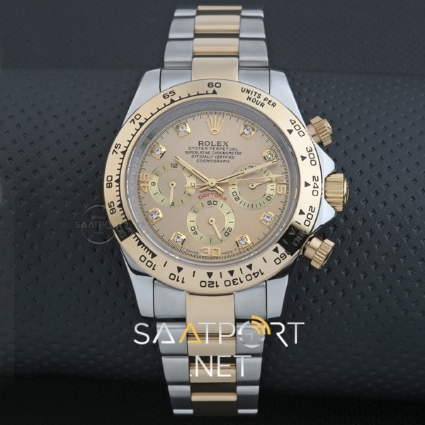 Rolex Daytona Cosmograph Two Tone Gold Dial Baget Diamond