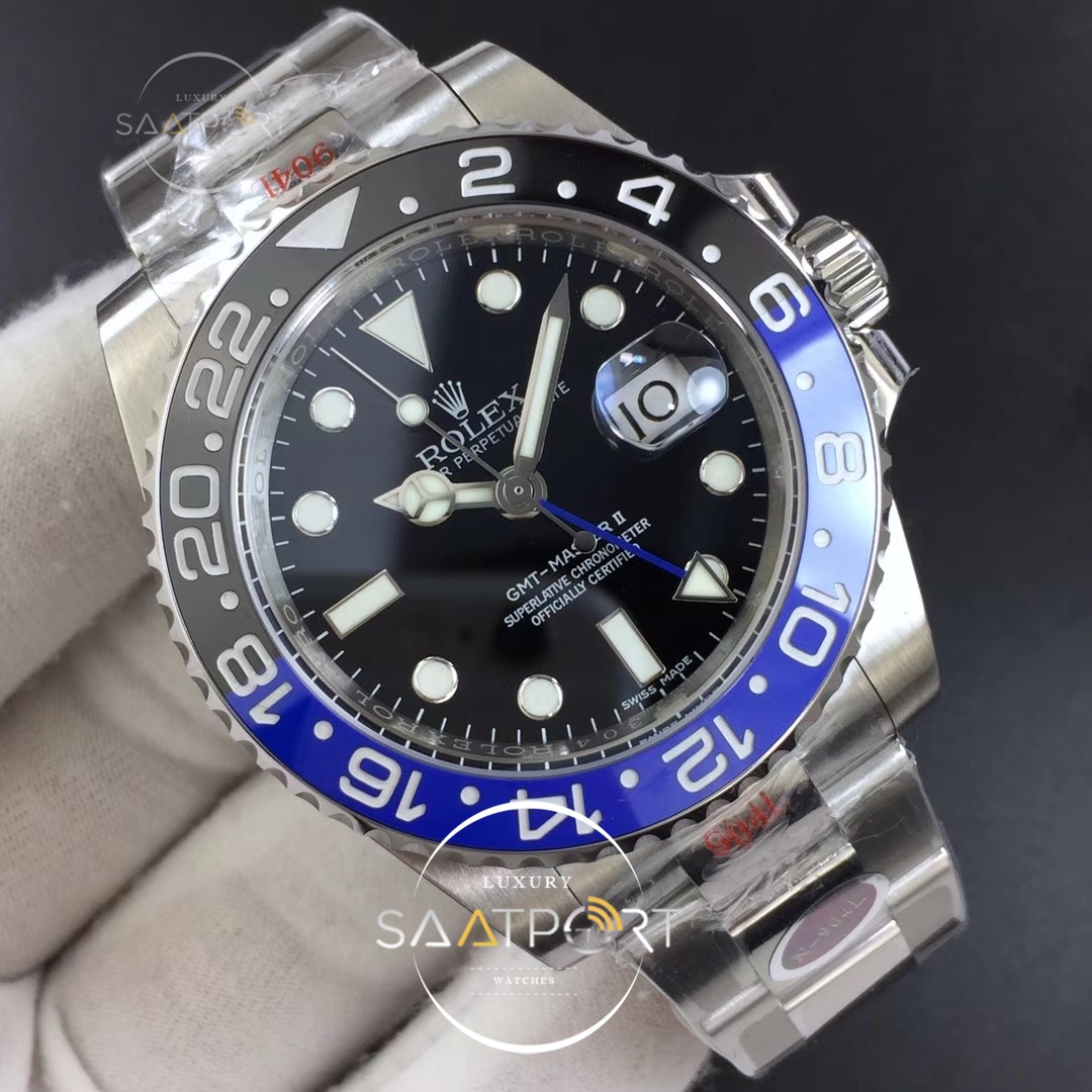 Rolex GMT-Master II 116710 Black Blue Ceramic 904L Steel Noob Super Clone 3187 ETA