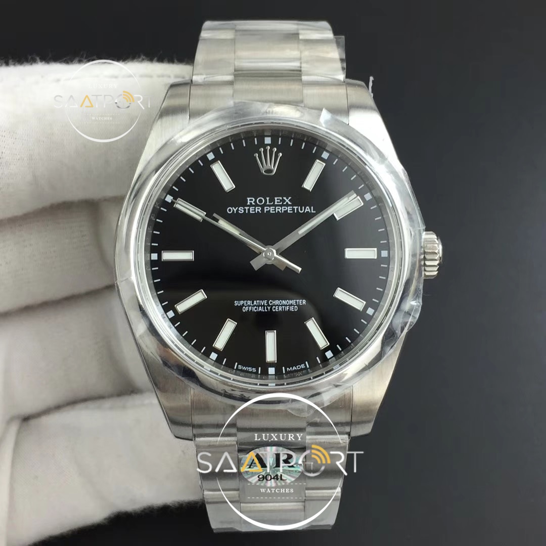 Rolex Oyster Perpetual 39mm 114300 ARF 1-1 Best Edition 904L Black Dial Super Clon 3132