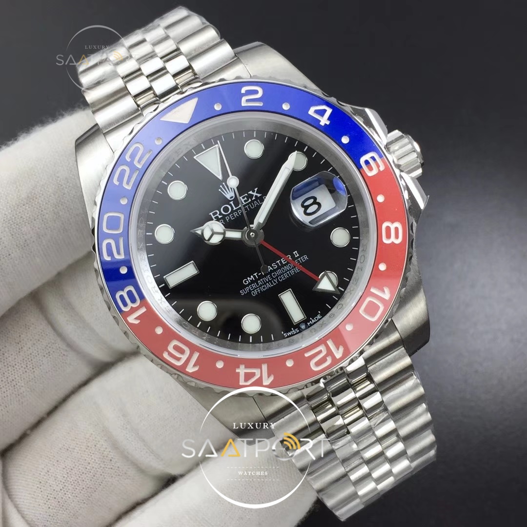 Rolex GMT Master II 126710 Real Ceramic 904L DJF Black Dial on Jubilee Bracelet Super Clone 3186