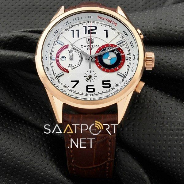 TAG Heuer BMW Power Deri Chronograph Kahverengi