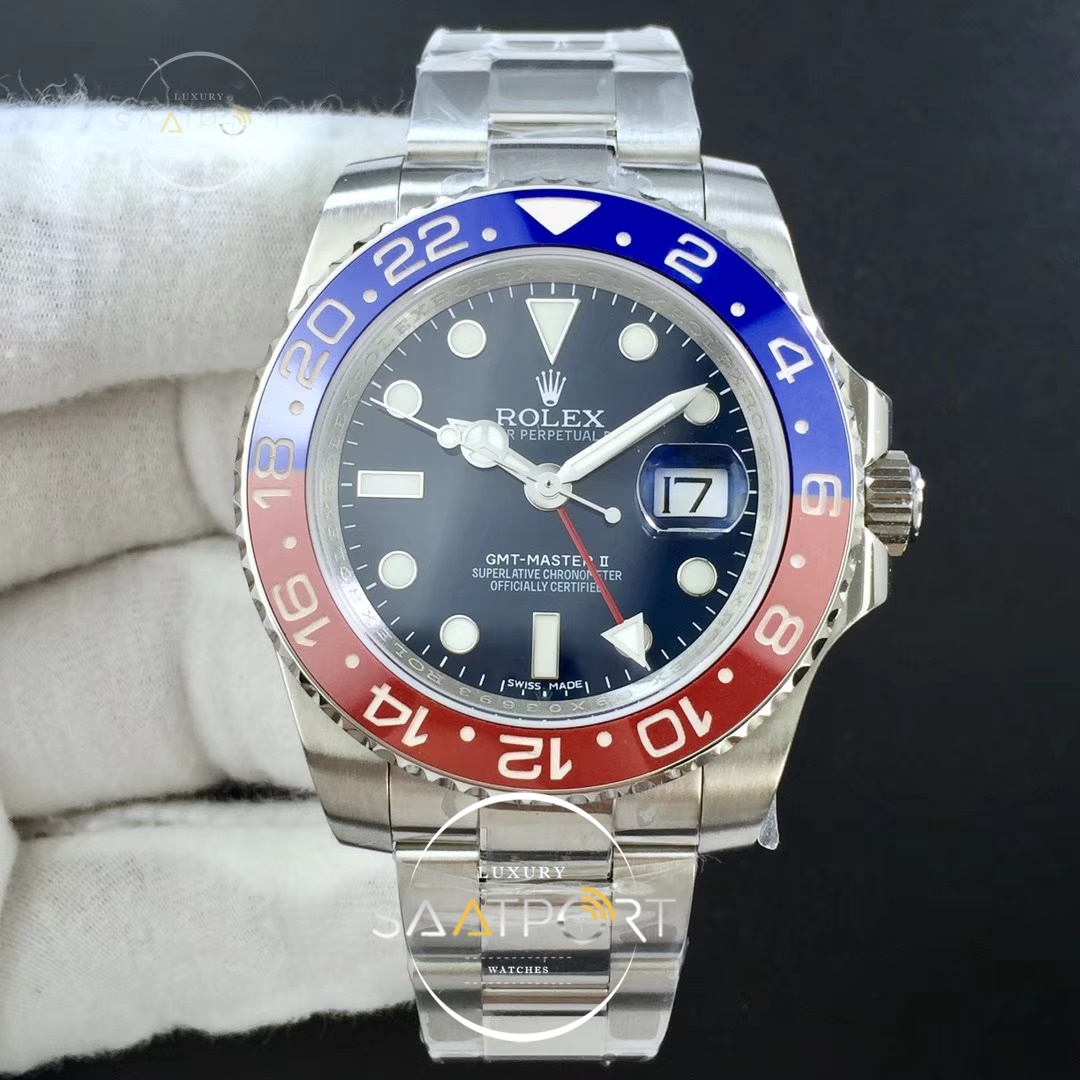 Rolex GMT Master II 116719 BLRO Real Ceramic SS DJF Blue Dial on Bracelet 2836