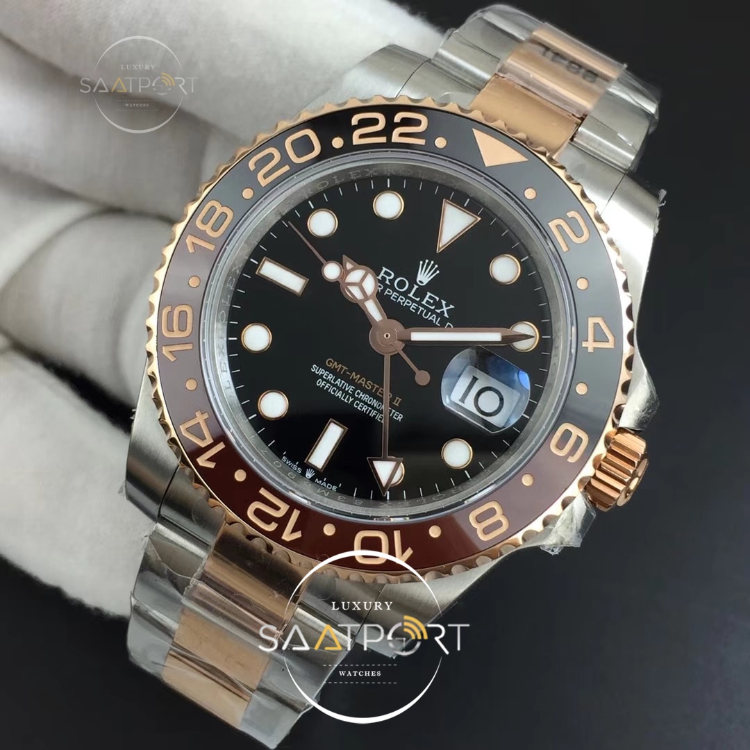 Rolex GMT-Master II 126711 Black Brown Ceramic GMF Best Edition on Bracelet 2836