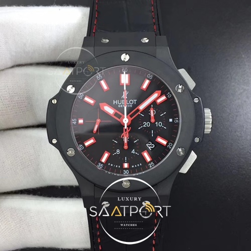 Hublot Big Bang 44mm Full Ceramic Evolution Red Magic on Gummy Strap HUB4104