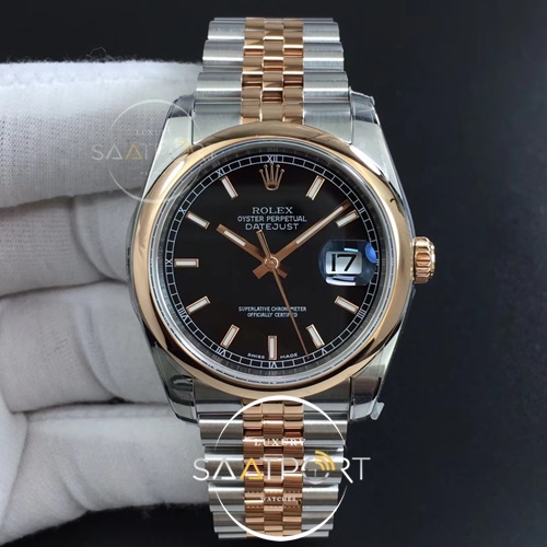 Rolex DateJust 36 mm  ARF 1-1 Best Edition Black Dial Stick Markers Super Clon  3135