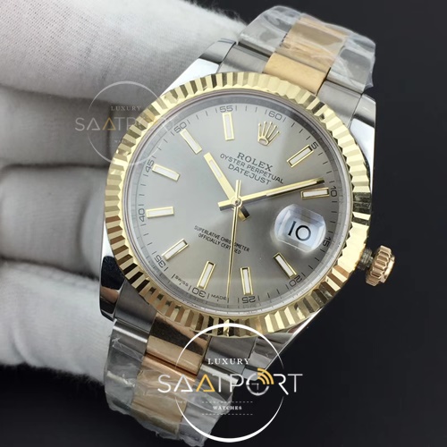 Rolex DateJust 126333 II 41mm GMF 11 Best Edition YG Wrapped Gray Sticks Dial super Clone 3235