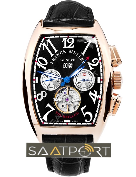 Franck Muller cronometreli siyah kadran