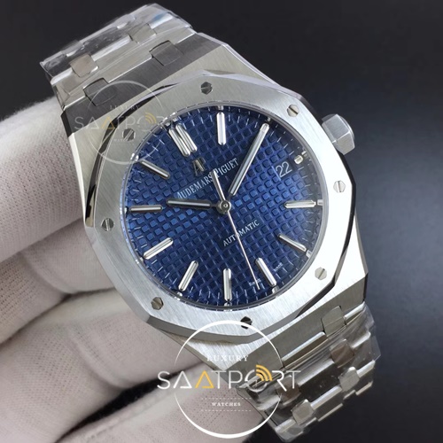 Royal Oak 37mm 15450 SS JF 1-1 Best Edition Blue Dial on SS Bracelet A3120 V5