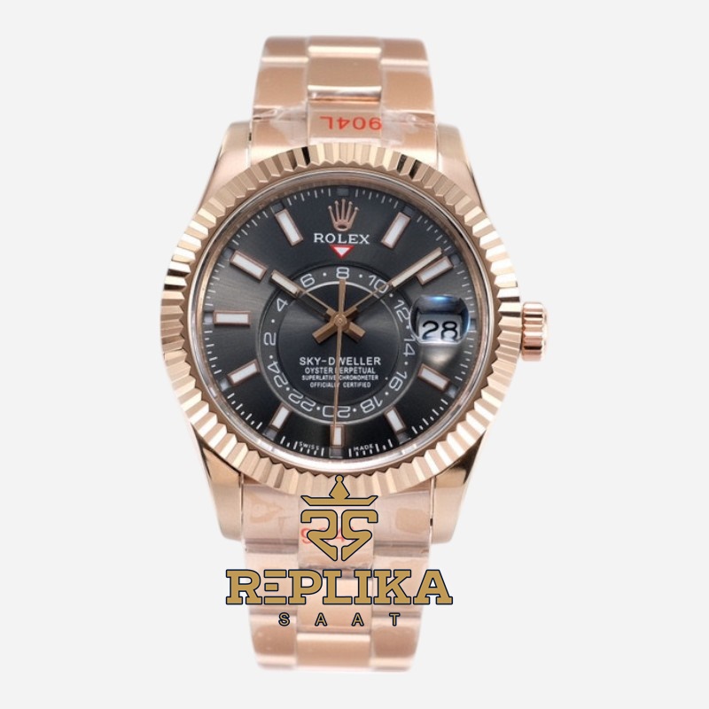 Rolex Sky-Dweller Rose 326935 Black Dial 42mm Super Clone ETA