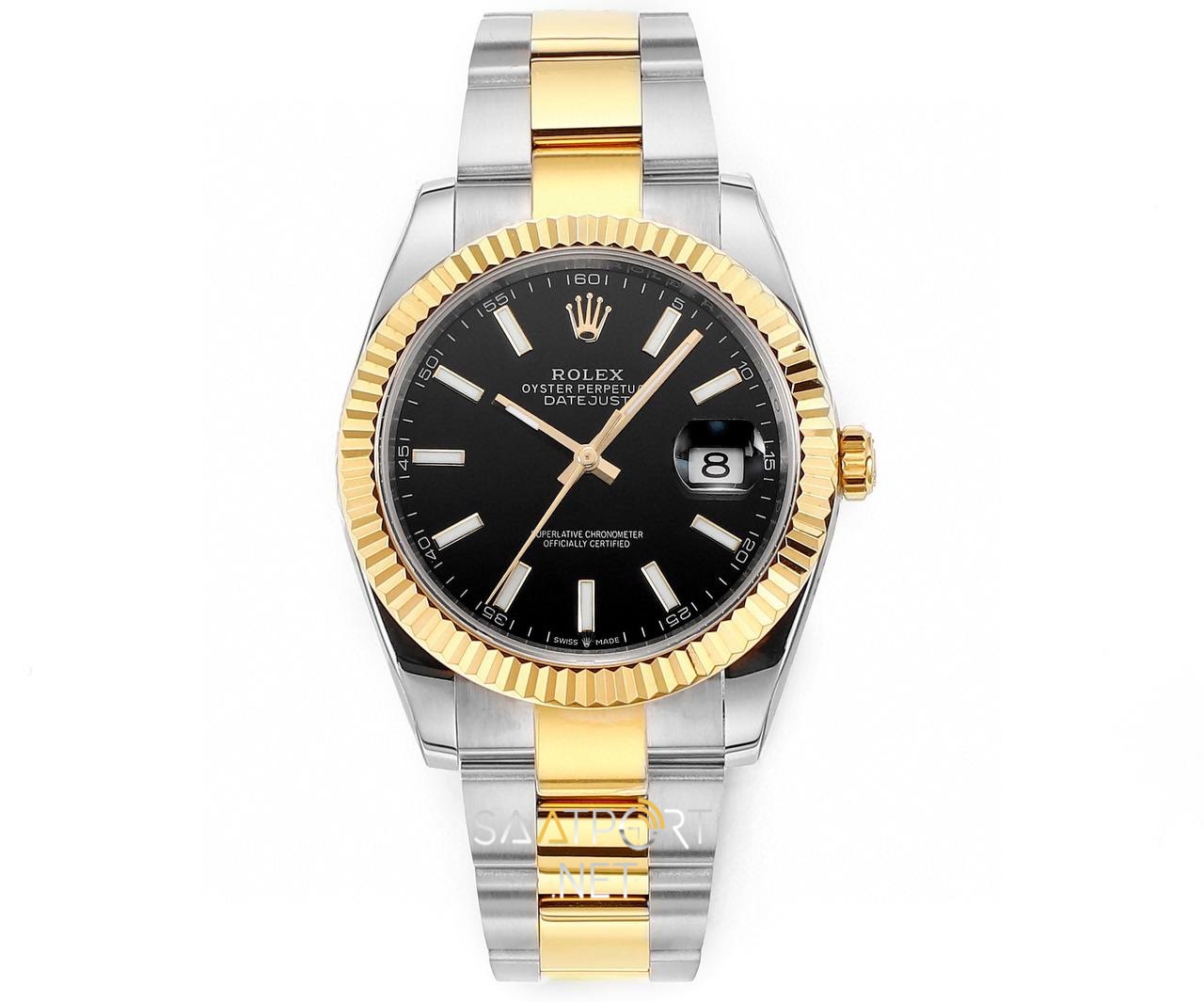 Rolex Datejust 41mm 126333 Two Tone Black Dial Super Clone Eta