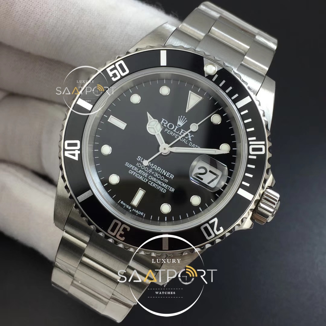 Rolex Submariner 16610 LN Black No Rehaut Engraving JF 11 SH 3135