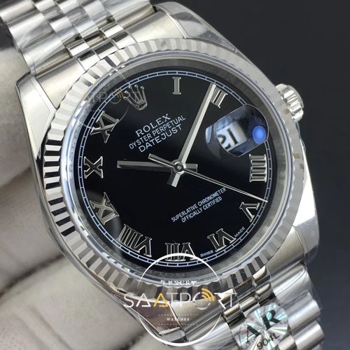 Rolex DateJust 36 mm 116234 ARF 1-1904L  Steel Black Dial Roman Jubilee SUPER CLON  3135 V2