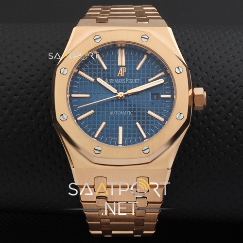 Audemars Piguet Rose Kasa otomatik saat mavi kadran